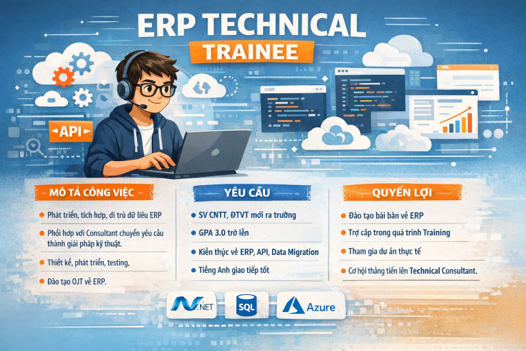 [HN] FPT SOFTWARE TUYỂN DỤNG ERP TECHNICAL CONSULTANT ON-JOB-TRAINING